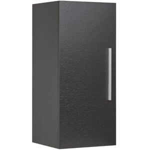 Beliani - Modern Minimalistic Wall Cabinet Black 3 Shelves Storage Cupboard Bilbao