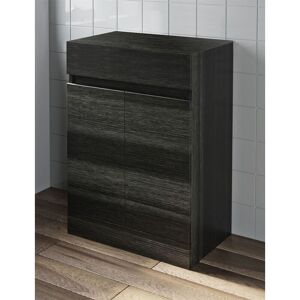 AQUARI 600mm Bathroom Countertop Vanity Door Unit Floor Standing Charcoal Grey