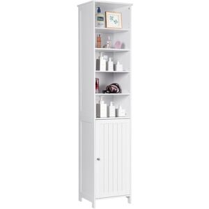 Costway - Bathroom Tall Cabinet Slim Freestanding Storage Organizer w/ Adjustable Shelves