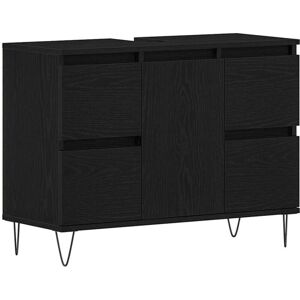 Vidaxl - Bathroom Sink Cabinet Black Oak 80x33x60 cm Engineered Wood