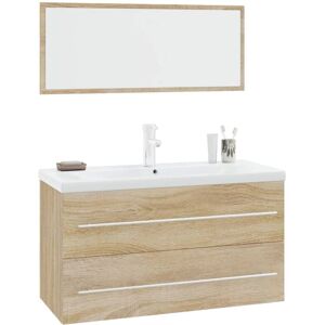 3 Piece Bathroom Furniture Set Sonoma Oak vidaXL
