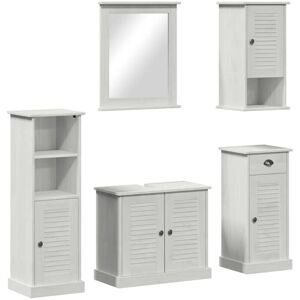 Bathroom Furniture Set with Drawer VIGO 5 pcs Antique white vidaXL