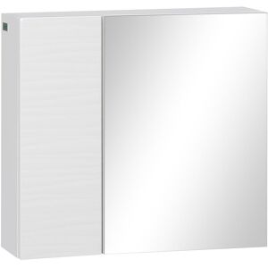 Kleankin - Bathroom Mirror Cabinet Wall Mounted Cupboard w/ Adjustable Shelf
