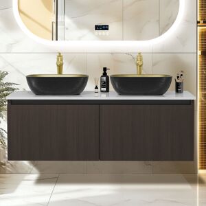 Unho - luvodi Aluminium Bathroom Vanity With Countertop Sink Copper Faucet Set