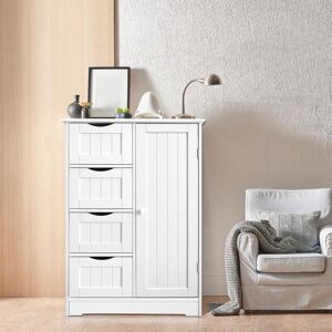Briefness - Modern Bathroom Shelf Cupboard Cabinet Bedroom Storage Unit Free Standing Rack