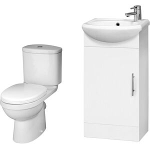 Balterley - Cloakroom Suite - Vanity Unit, Toilet and Toilet Seat - Gloss White