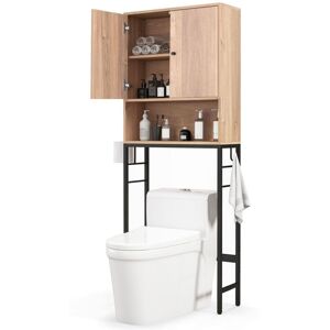 Over The Toilet Storage Cabinet Free Standing Toilet Rack-Natural - Costway