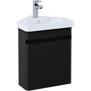 Rak Ceramics - rak Resort Wall Hung Corner Vanity Unit with Basin 450mm Wide - Matt Black