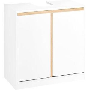Sobuy - Under Sink Cabinet Bathroom Vanity Unit Bathroom with 2 Doors,BZR78-W