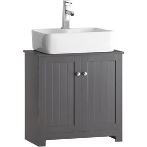 Sobuy - Under Sink Cabinet Bathroom Storage Cabinet with 2 Doors,BZR18-DG
