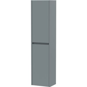 BALTERLEY Square Wall Hung 2 Door Tall Bathroom Unit, 350mm - Matt Coastal Grey