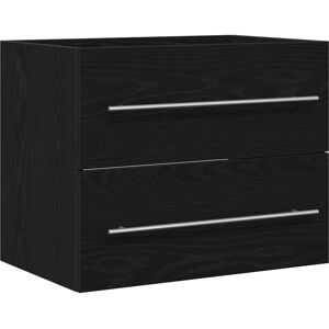 Bathroom Sink Cabinet Black Oak 60x38.5x48 cm Engineered Wood vidaXL