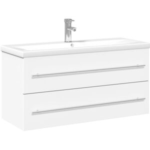 Vidaxl - Bathroom Sink Cabinet with Built-in Basin White