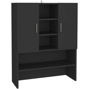 Washing Machine Cabinet Black 70.5x25.5x90 cm Vidaxl