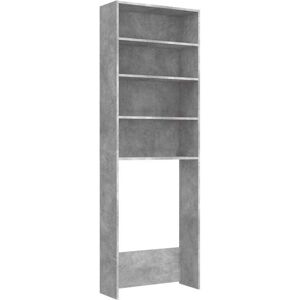 Washing Machine Cabinet Concrete Grey 64x24x190 cm Vidaxl