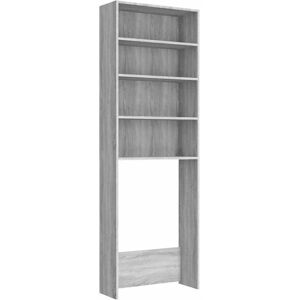 Washing Machine Cabinet Grey Sonoma 64x24x190 cm vidaXL