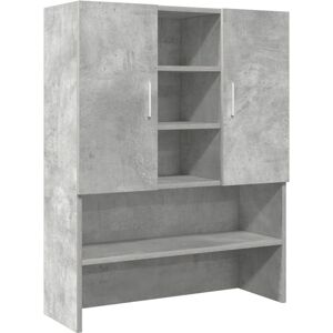 Washing Machine Cabinet Concrete Grey 70.5x25.5x90 cm Vidaxl