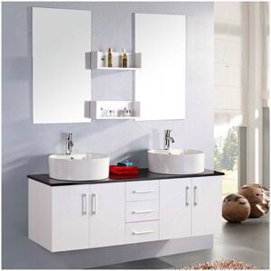 Simba - White Bathroom Cabinet 150 cm with Washbasin Included - Lion