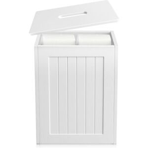 Briefness - Wooden Bathroom Bedroom Cabinet Shelf Cupboard Storage Unit Free Standing Floor