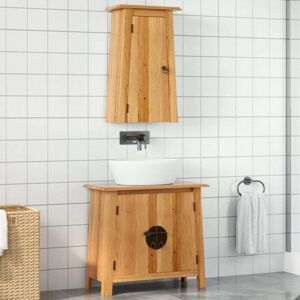 2 Piece Bathroom Furniture Set Solid Wood Pine vidaXL 2 Piece Bathroom Furniture Set Solid Wood Pine vidaXL