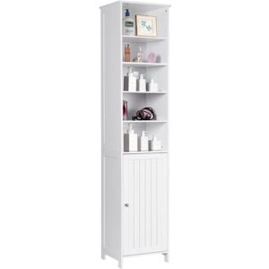 Costway - Bathroom Tall Cabinet Slim Freestanding Storage Organizer w/ Adjustable Shelves Costway - Bathroom Tall Cabinet Slim Freestanding Storage Organizer w/ Adjustable Shelves