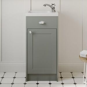 Park Lane - Grey Gloss Bathroom Vanity Unit with Basin Sink Cabinet Storage - 400mm Park Lane - Grey Gloss Bathroom Vanity Unit with Basin Sink Cabinet Storage - 400mm