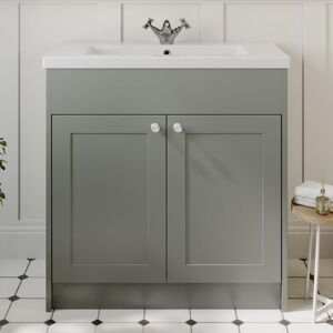 Park Lane 800mm Grey Traditional Bathroom Vanity Unit - Bathroom Vanity Unit Park Lane 800mm Grey Traditional Bathroom Vanity Unit - Bathroom Vanity Unit