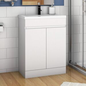 500mm Bathroom Vanity Units with Basin Cabinet Storage Sink Unit Floor Cabinet with 2 Doors White - Acezanble 500mm Bathroom Vanity Units with Basin Cabinet Storage Sink Unit Floor Cabinet with 2 Doors White - Acezanble