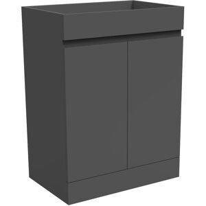 Acezanble - Bathroom Storage Cabinet Base Vanity Unit Free Standing Furniture Floor Cupboard with 2 Doors, Shelf, softclose, High Gloss Grey, Acezanble - Bathroom Storage Cabinet Base Vanity Unit Free Standing Furniture Floor Cupboard with 2 Doors, Shelf, softclose, High Gloss Grey,