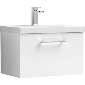 Balterley Level Contemporary Bathroom 1 Soft Close Drawer & Thin-Edge Vanity Unit Basin, Gloss White, 600mm Balterley Level Contemporary Bathroom 1 Soft Close Drawer & Thin-Edge Vanity Unit Basin, Gloss White, 600mm