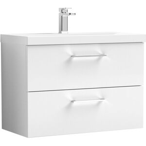 Balterley Level Contemporary Bathroom 2 Soft Close Drawer & Thin-Edge Vanity Unit Basin, Gloss White, 800mm Balterley Level Contemporary Bathroom 2 Soft Close Drawer & Thin-Edge Vanity Unit Basin, Gloss White, 800mm