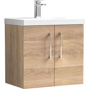 Balterley Level Contemporary Bathroom Wall Hung 2-Door Vanity & Basin, Bleached Oak, 600mm Balterley Level Contemporary Bathroom Wall Hung 2-Door Vanity & Basin, Bleached Oak, 600mm