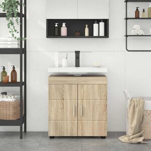 Bathroom Basin Cabinet with Storage Sonoma oak 60 x 34 x 63 cm Vidaxl Bathroom Basin Cabinet with Storage Sonoma oak 60 x 34 x 63 cm Vidaxl