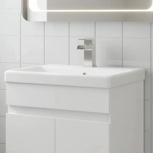 Affine - Bathroom Basin Sink 510mm Ceramic 1 Tap Hole White Gloss Recessed basin only Affine - Bathroom Basin Sink 510mm Ceramic 1 Tap Hole White Gloss Recessed basin only
