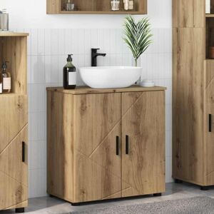 Bathroom Cabinet Artisan oak 61 x 35 x 64 cm Engineered wood vidaXL Bathroom Cabinet Artisan oak 61 x 35 x 64 cm Engineered wood vidaXL