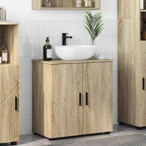 Bathroom Cabinet Sonoma oak 61 x 35 x 64 cm Engineered wood vidaXL Bathroom Cabinet Sonoma oak 61 x 35 x 64 cm Engineered wood vidaXL