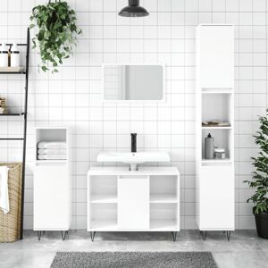 Bathroom Cabinet High Gloss White 30x30x100 cm Engineered Wood Vidaxl Bathroom Cabinet High Gloss White 30x30x100 cm Engineered Wood Vidaxl