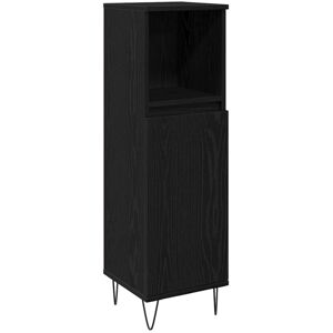 Bathroom Cabinet Black Oak 30x30x100 cm Engineered Wood Vidaxl Bathroom Cabinet Black Oak 30x30x100 cm Engineered Wood Vidaxl