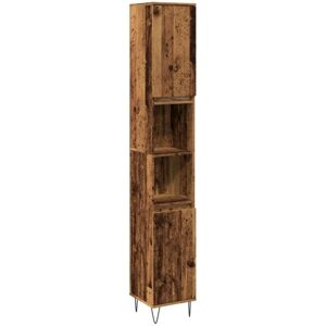 Bathroom Cabinet Old Wood 30x30x190 cm Engineered Wood Vidaxl Bathroom Cabinet Old Wood 30x30x190 cm Engineered Wood Vidaxl