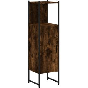 Bathroom Cabinet Smoked Oak 33x33x120.5 cm Engineered Wood vidaXL Bathroom Cabinet Smoked Oak 33x33x120.5 cm Engineered Wood vidaXL