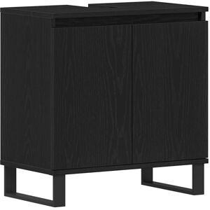 Bathroom Sink Cabinet Black Oak 58x33x60 cm Engineered Wood Vidaxl Bathroom Sink Cabinet Black Oak 58x33x60 cm Engineered Wood Vidaxl