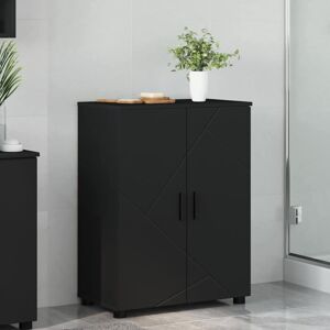 Bathroom Cabinet Black 60 x 35 x 80 cm Engineered wood & Metal vidaXL Bathroom Cabinet Black 60 x 35 x 80 cm Engineered wood & Metal vidaXL