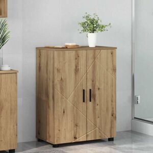Bathroom Cabinet with Storage Artisan Oak 60 x 35 x 80 cm vidaXL Bathroom Cabinet with Storage Artisan Oak 60 x 35 x 80 cm vidaXL
