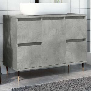 Bathroom Cabinet Concrete Grey 80x33x60 cm Engineered Wood Vidaxl Bathroom Cabinet Concrete Grey 80x33x60 cm Engineered Wood Vidaxl