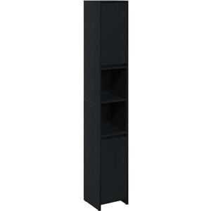 Bathroom Cabinet Black Oak 30x30x183,5 cm Engineered wood Vidaxl Bathroom Cabinet Black Oak 30x30x183,5 cm Engineered wood Vidaxl