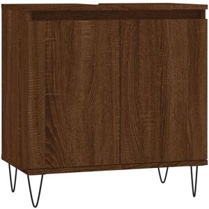 Bathroom Cabinet Brown Oak 58x33x60 cm Engineered Wood Vidaxl Bathroom Cabinet Brown Oak 58x33x60 cm Engineered Wood Vidaxl