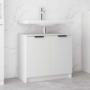 vidaXL White Bathroom Cabinet with Engineered Wood - 64.5x33.5x59 cm vidaXL White Bathroom Cabinet with Engineered Wood - 64.5x33.5x59 cm