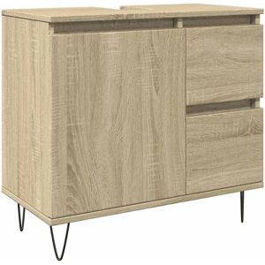 Bathroom Cabinet Sonoma Oak 65x33x60 cm Engineered Wood Vidaxl Bathroom Cabinet Sonoma Oak 65x33x60 cm Engineered Wood Vidaxl