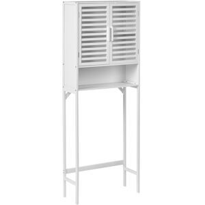 BELIANI Bathroom Cabinet OKARCHE Bamboo Wood 63 cm White BELIANI Bathroom Cabinet OKARCHE Bamboo Wood 63 cm White