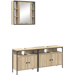 Vidaxl - Bathroom Cabinet Set with Door 3 pcs Sonoma oak 80 x 30 x 60 cm Vidaxl - Bathroom Cabinet Set with Door 3 pcs Sonoma oak 80 x 30 x 60 cm